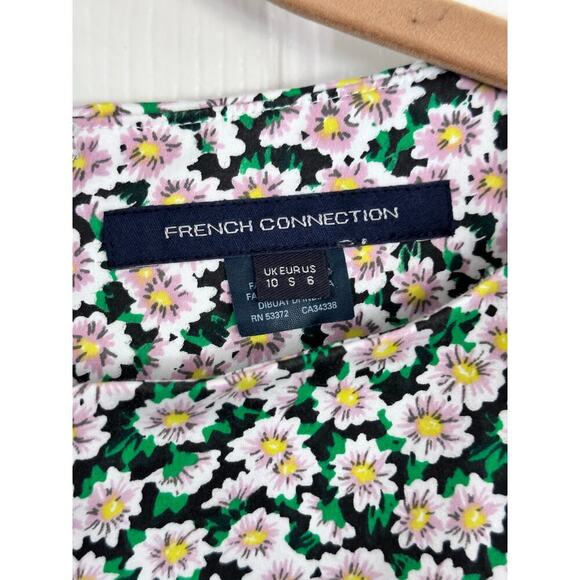 French Connection Women's Daisy Floral Scoop Neck Fit & Flare Dress Size 6 - Picture 4 of 9